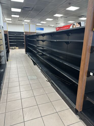 Стеллажи: Витрины, стеллажи, полки торговые металлические б/у, полка магазинная — 25