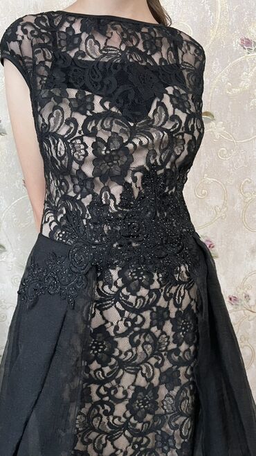 Вечерние платья: Вечернее платье, Длинная модель, Без рукавов, Стразы, M, L — 7