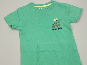zielona koszulka: Koszulka, 5.10.15, 7 lat, 116-122 cm, stan - Dobry
