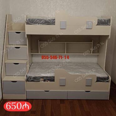 Uşaq və gənc otağı üçün dəstlər: Oğlan və qız üçün, Yeni, Çarpayı