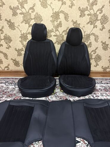 автоаксессуары для авто: Чехлы Экокожа, цвет - Черный, Universal Seat cover, Б/у, Самовывоз