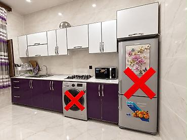 Metbex mebelı enı 3m 74sm Hundurluk 2m 20sm Selıqeli işlenıb. Yalnız
