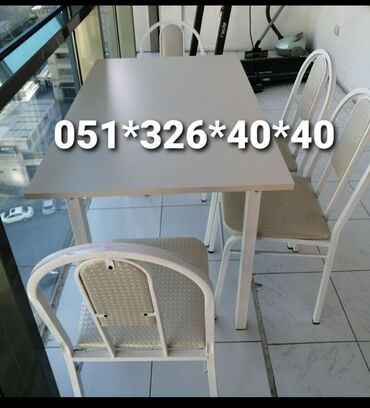 Masa və oturacaq dəstləri: Stol stul tek ve Komplekt Wekilde 4 neferlik Parca ile 120 azn 4 — 24