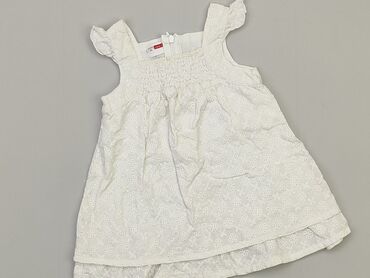 biała lniana sukienka: Sukienka, 9-12 m, stan - Dobry