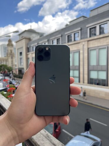 Apple iPhone: IPhone 11 Pro, 256 GB, Yaşıl, Zəmanət, Face ID, Sənədlərlə