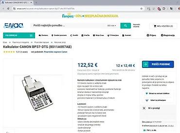 Druga oprema za računare i laptopove: Canon BP37-DTS Bubble Jet računarski kalkulator sa štampom - — 3