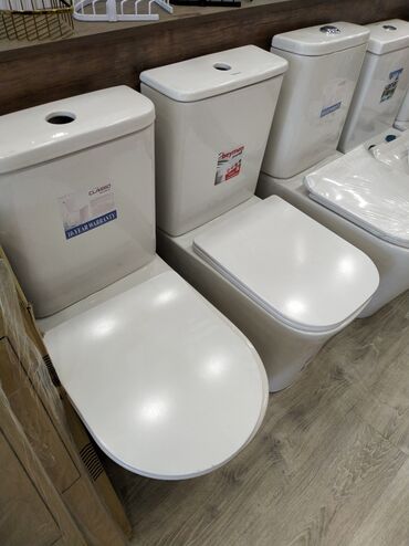Hamam suşilkaları: Ağ rəngli unitaz, hamam otaqları üçün nəzərdə tutulmuşdur. Kompakt