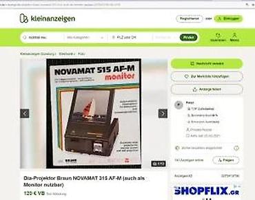 modem: Braun Novamat 150 AF‑M “monitor” – automatski dijaprojektor sa — 5
