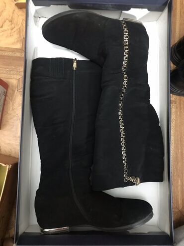 женская обувь зима: Сапоги, 38, цвет - Черный