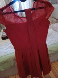 женские ажурные шарфы: Qırmızı ziyafət/libas paltarı - Rəng: parlaq qırmızı - Üst hissə