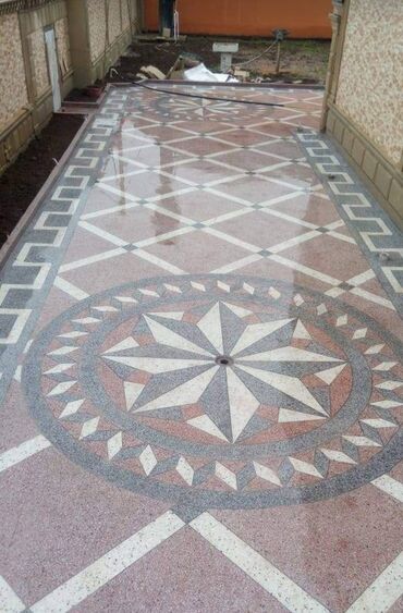 Döşəmə işləri: Mozaik/Terrazzo döşəmə və həyət örtükləri – peşəkar hazırlanma - — 3