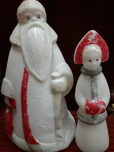 Көркөм өнөр жана коллекциялоо: Винтажные новогодние Дед Мороз и Снегурочка сделаны из — 3