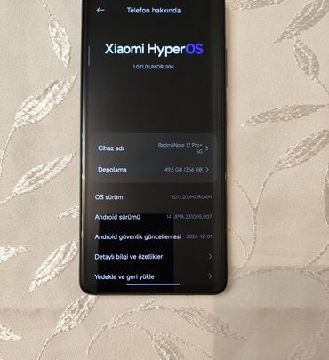 note 12 pro plus: Xiaomi Redmi Note 12 Pro Plus, 256 GB, rəng - Qara, 
 Sensor, Barmaq izi, İki sim kartlı