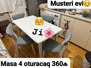 stol stul kuxna ucun: Masa desti yeni mətbəx mebeli — 1