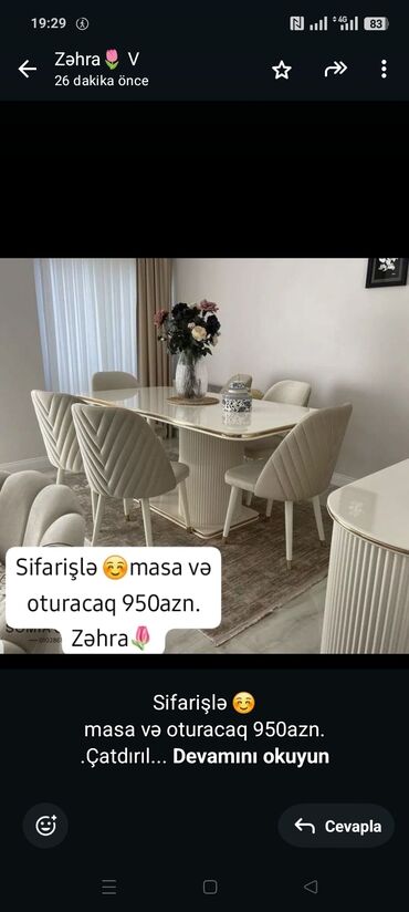 zerif çayı qiymeti: Sifarişlə ☺️ masa və oturacaq 950azn. Çatdırılma əlavə ödenişlə