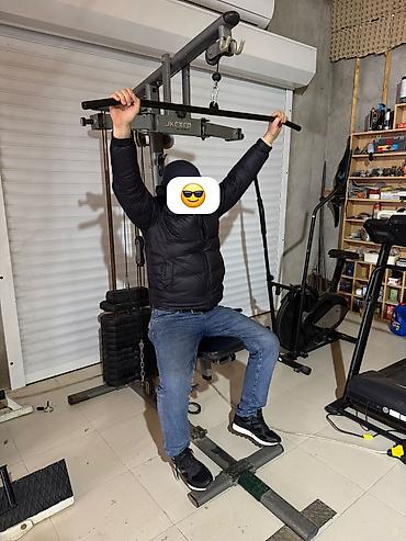 İdman və istirahət: Çoxfunksiyalı gym trenajoru – kabel sistemli, oturacaqlı və ağırlıq — 2