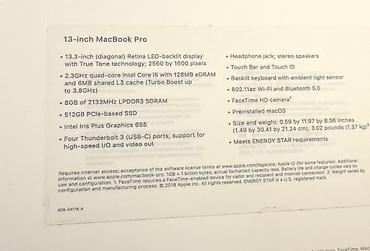 macbook retina: Apple MacBook Pro (13.3") noutbuk Texniki xüsusiyyətlər: - Ekran — 5