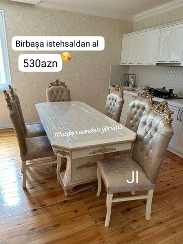 usaq stol stullari: Для кухни, Для гостиной, Новый, Нераскладной, 6 стульев