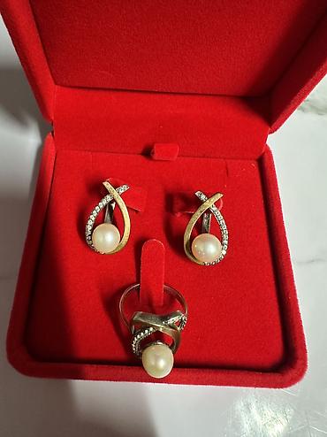 Серебряные наборы украшений: Набор украшений, Проба 925, Женские, Б/у — 9