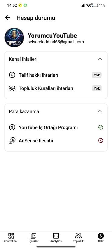cuce cixaran inkubator: Məhsul: YorumcuYouTube – hazır YouTube kanalı Xüsusiyyətlər: - Kanal — 3