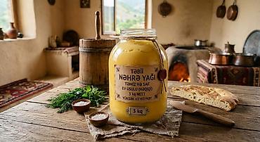 Məhsul: Təbii Nəhrə Yağı – 3 kq - Ev üsulu (həqiqi), təmiz və saf — 1