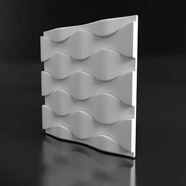 гипсовая лепнина: Гипсовые 3D панели "Чешуя" для декорирования стен 50×50 Декоративные
