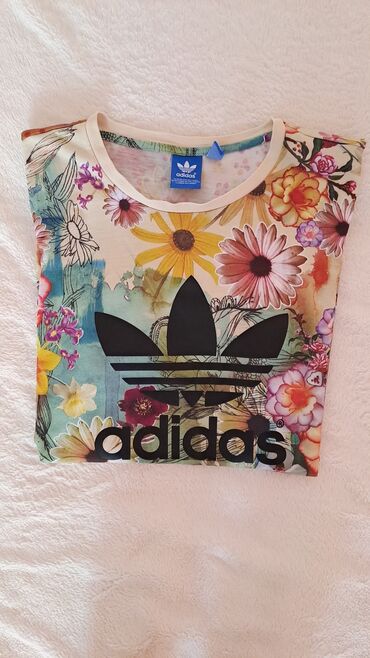 ljubičaste majice: Adidas, M (EU 38), Pamuk, bоја - Šareno