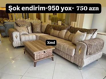 Divan və masa dəstləri: Künc divan dəsti – Şok endirim! Qiymət: 950 yox, 750 AZN - L formalı — 1