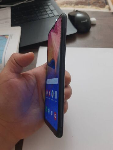 samsung telefo: Samsung A10e, 32 GB, rəng - Qara, Barmaq izi