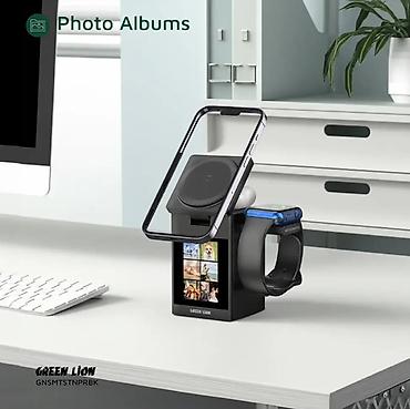 pods: Green Lion Smart Station Pro, LCD sensorlu Ekranı, simsiz şarj — 2