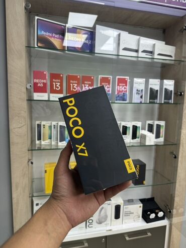 телефон 7000: Poco X7, Жаңы, 256 ГБ, түсү - Кара, 2 SIM