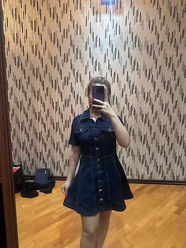 Denim qısa don - Model: A-kesim, alt hissəsi ətək kimi açılan siluet