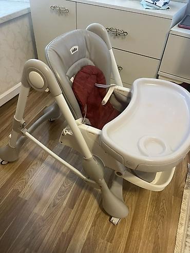 Uşaq dünyası: Uşaq yemək stulu – Kidlilo - Rəng: açıq boz oturacaq, ağ süfrə, tünd — 3