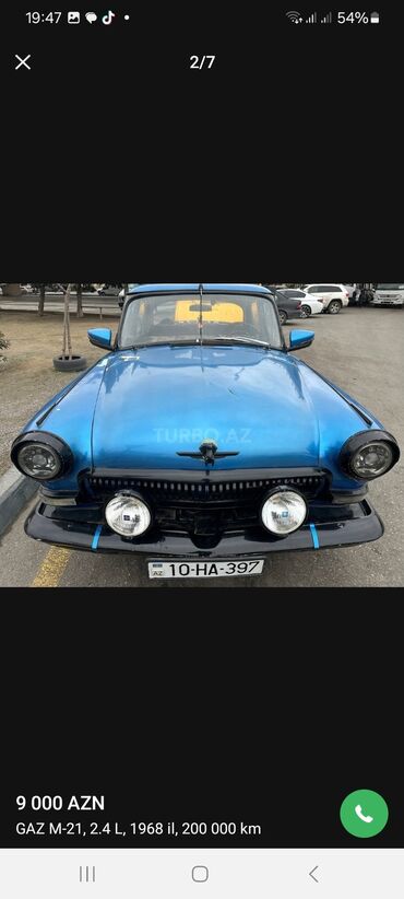 qaz otuz bir: QAZ 21 Volga: 2.4 l | 1968 il | 210000 km Sedan