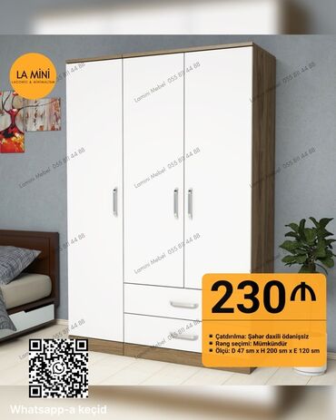 Divanlar: Yeni, Açılan, 3 qapılı Düz dolab, Qarderob, paltar dolabı, Azərbaycan
