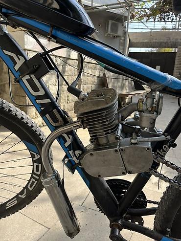 rama velosiped: Benzin mühərrikli velosiped - Dağ velosipedi şassisində quraşdırılmış — 1