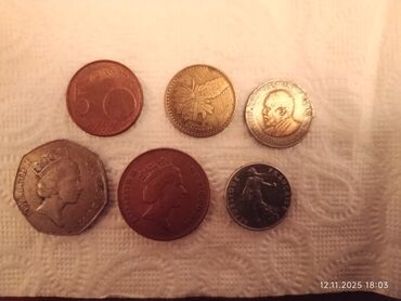 Sikkələr: Kolleksiya üçün köhnə sikkələr və medalion asqısı - — 11