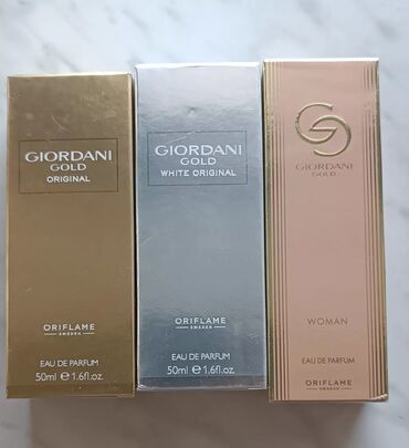 oriflame etirleri ve qiymetleri: Oriflame Giordani Gold Parfum, 50ml. Her biri 30 azn
