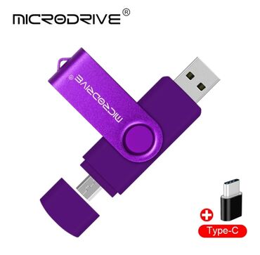 noutbuk adapteri: 32GB yaddaş 3-ü 1-də Pc/Mac+Android+Type-C USB 2.0 +Micro USB