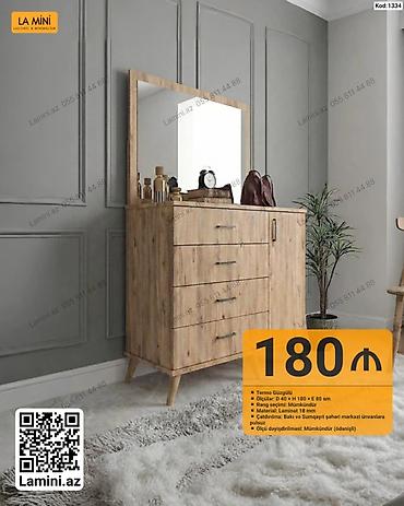 Komodlar: Termo güzgülü komod - Model kodu: 1334 - Ölçülər: D 40 × H 180 × E 80 — 1