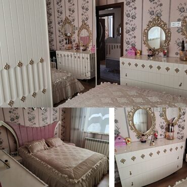 loft мебель: Двуспальная кровать, Азербайджан, Б/у