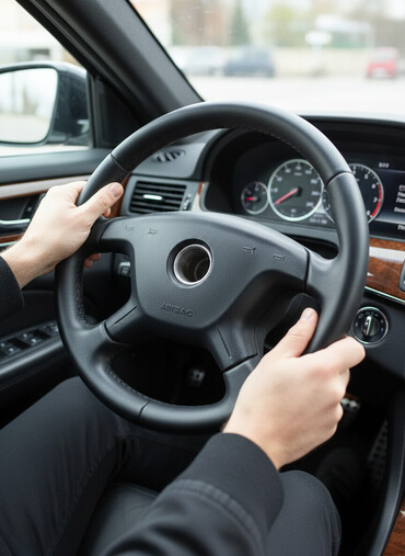 Рули: Руль Mitsubishi 2002 г., Б/у, Оригинал, Япония — 1