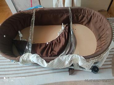 Mebel: Uşaq beşiyi – oval formalı, təkərli model - Oval konstruksiya, yumşaq — 1