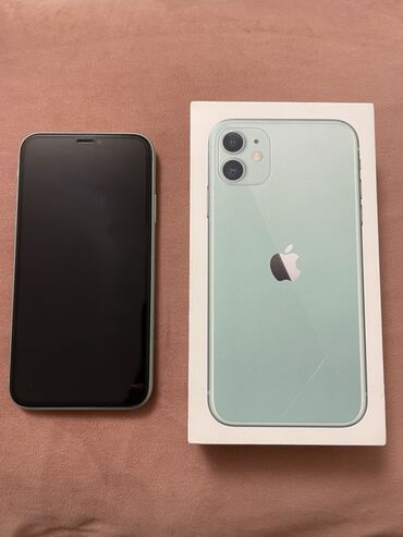 iphone зарядка для айфона: IPhone 11, Б/у, 64 ГБ, Зеленый, Коробка, 88 %