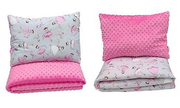 kit ket: Dvostrani Jorgan i Jastuk 160x90 cm – Roze Balerina (Šifra: ) - — 1