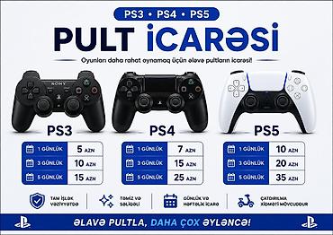 PS3, PS4 və PS5 üçün pult icarəsi - PS3 pultu: - 1 günlük: 5 AZN