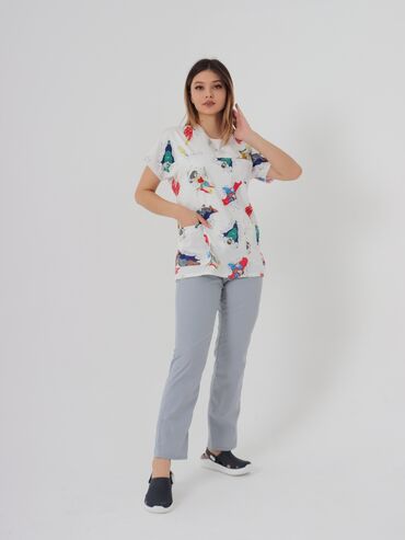 Медицинская одежда: Мед костюм "Принт" -Made in Turkey -Очень красиво сидит -Имеет — 4