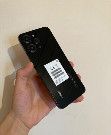 купить сотовый телефон в бишкеке: Xiaomi, Redmi 12, Б/у, 128 ГБ, цвет - Черный, 2 SIM