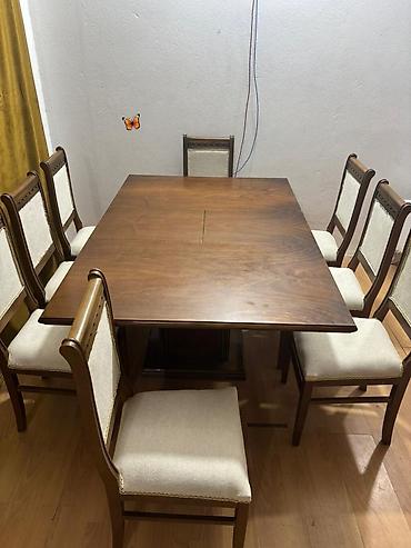 Digər mebel: SAMİRƏ 🦋 Masa desti satilir 8 oturacaqla birge Qiymət 280 azn Ünvan — 1