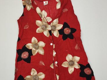 czerwona bluzki w kwiaty: Bluzka Damska, C&A, M, stan - Dobry